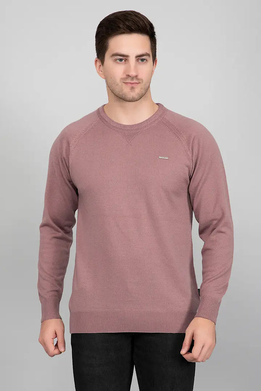 Onion Woolen Round Neck Solid Men Sweater
