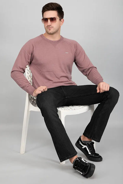 Onion Woolen Round Neck Solid Men Sweater
