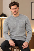 Pista Woolen Round Neck Men Sweater