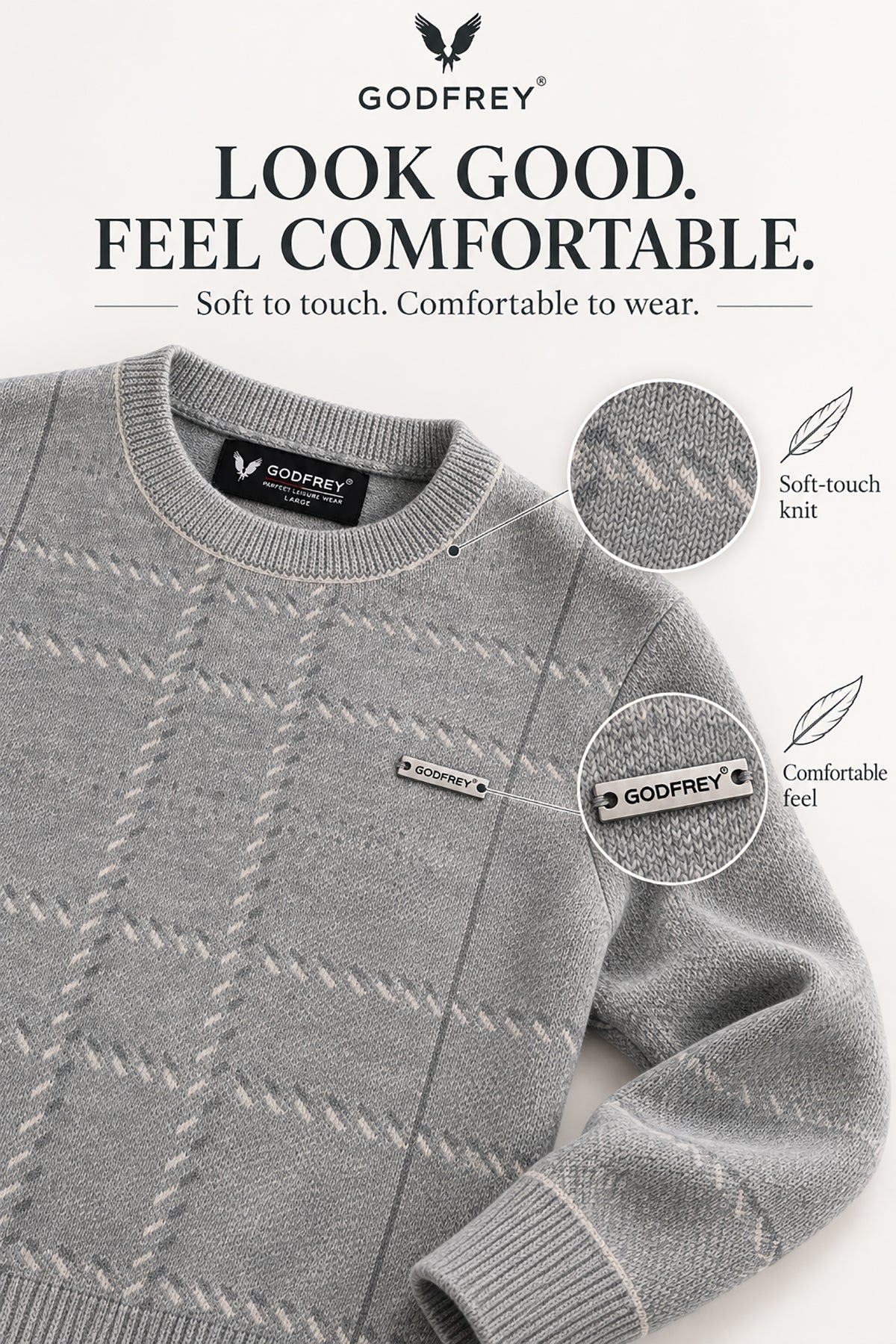 Pista Woolen Round Neck Men Sweater