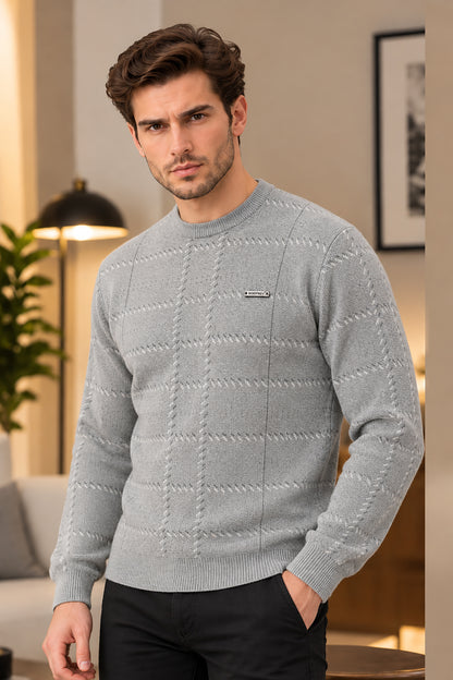 Pista Woolen Round Neck Men Sweater