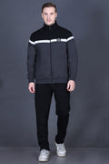 Charcoal Cotton Fleece Winter Tracksuit For Men
