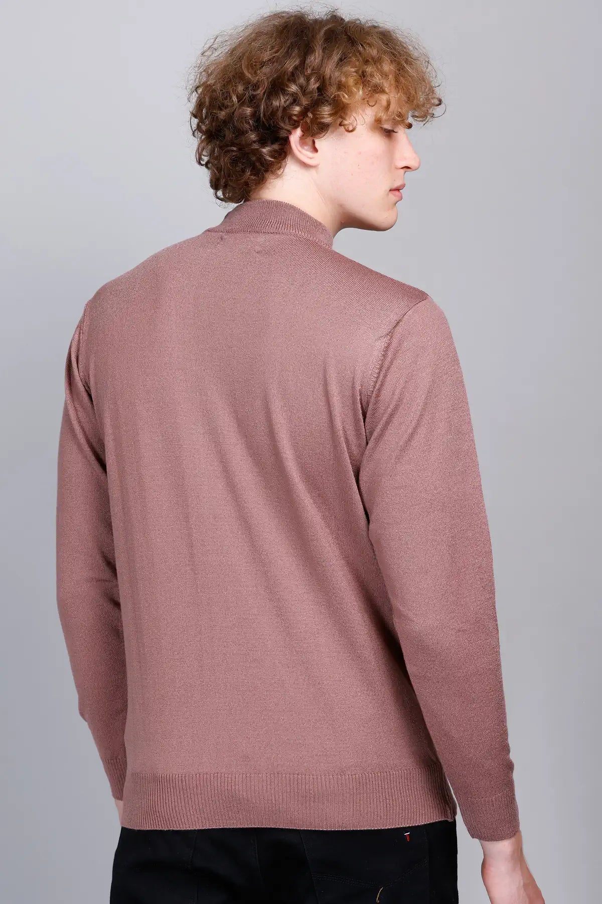 Solid Onion Turtleneck Men Sweater