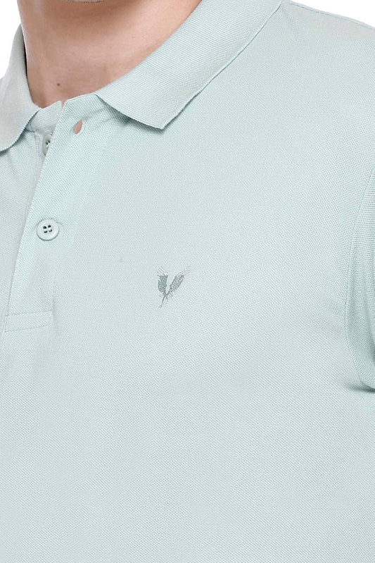 Pista Solid Half Sleeves Polo Neck Cotton T-Shirt for Men