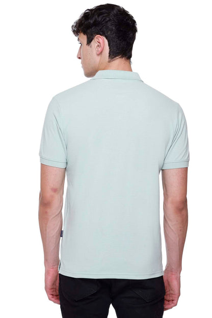 Pista Solid Half Sleeves Polo Neck Cotton T-Shirt for Men