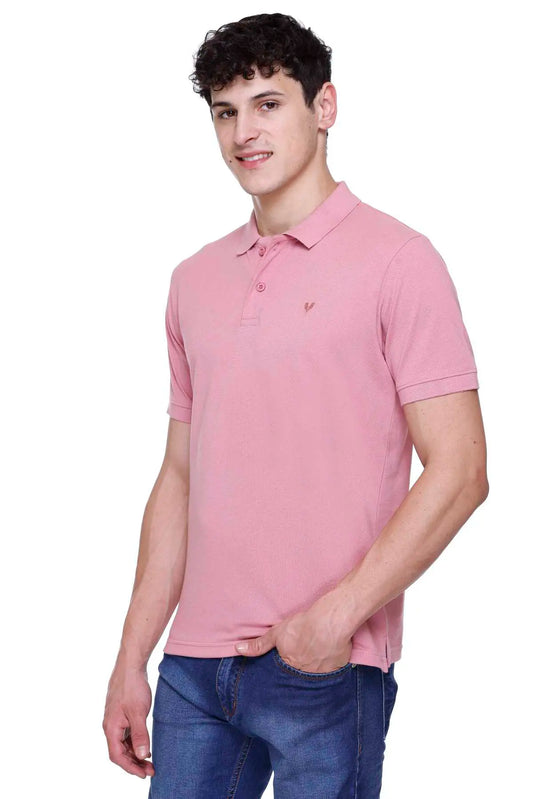 Onion Solid Half Sleeves Polo Neck Cotton T-Shirt for Men