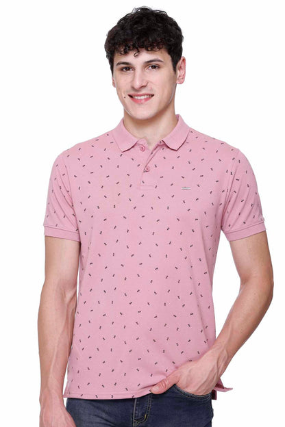 Onion Printed Polo Neck Cotton T-Shirt