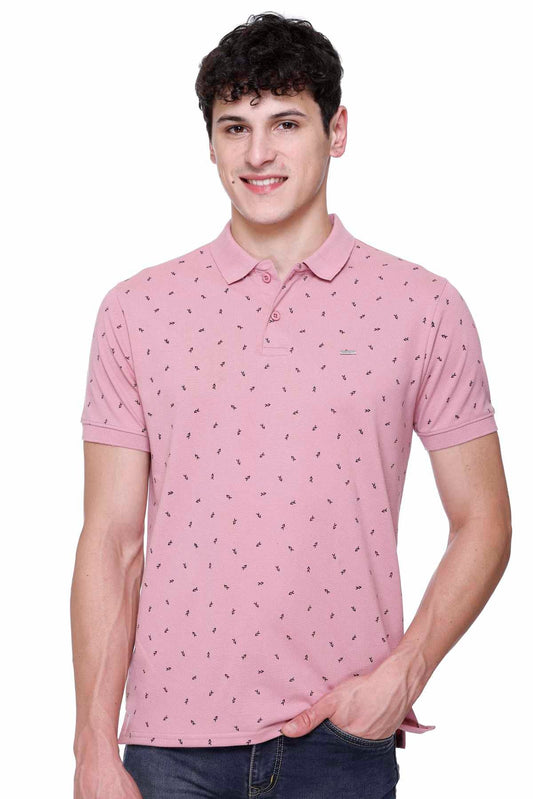Onion Printed Polo Neck Cotton T-Shirt