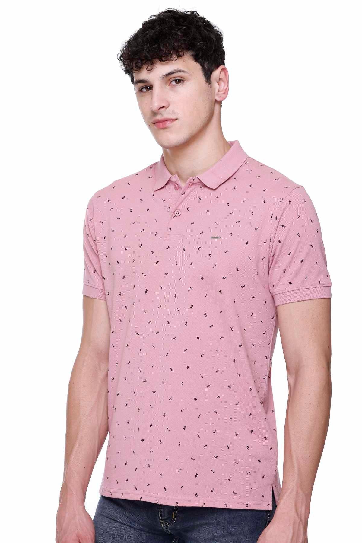 Onion Printed Polo Neck Cotton T-Shirt
