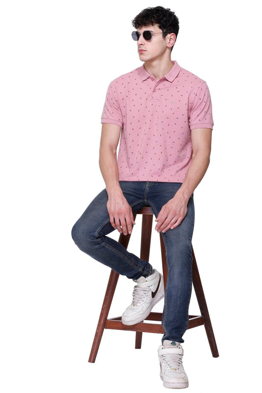 Onion Printed Polo Neck Cotton T-Shirt