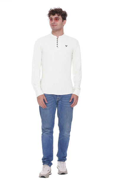 Off White Premium Cotton Lycra Solid Kurta for Men
