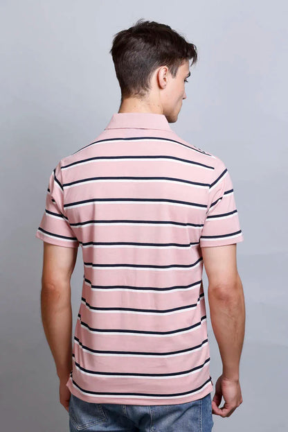 Onion Striped Half Sleeve Polo T-Shirt With Pocket
