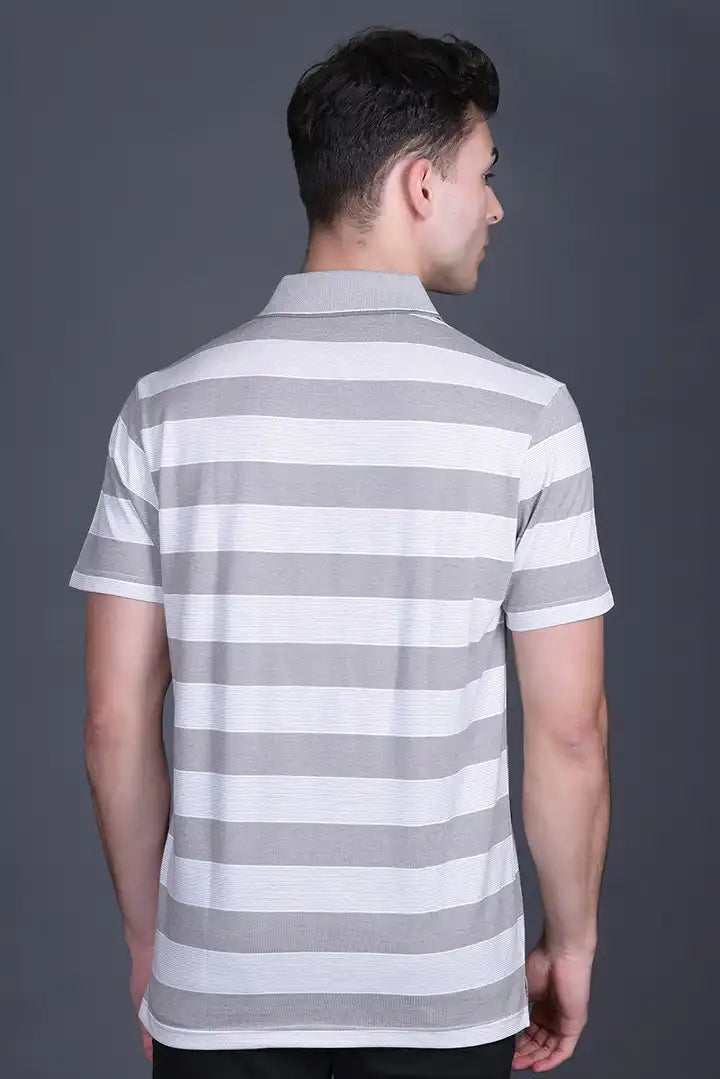 Smoke Green Half Sleeve Polo T-Shirt for Men With Pocket