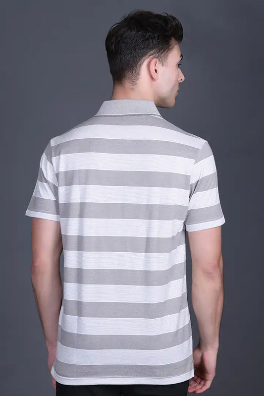 Smoke Green Half Sleeve Polo T-Shirt for Men With Pocket