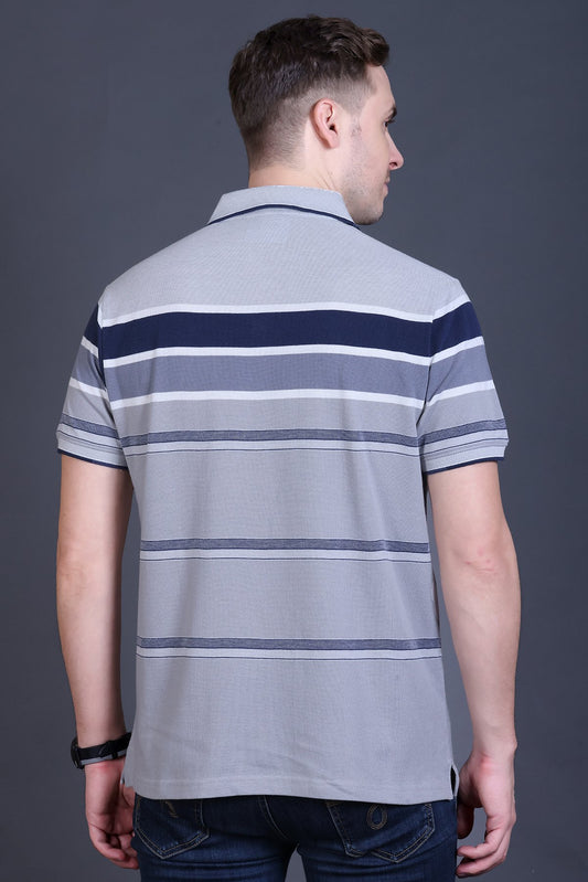 Denim Half Sleeve Polo T-Shirt for Men
