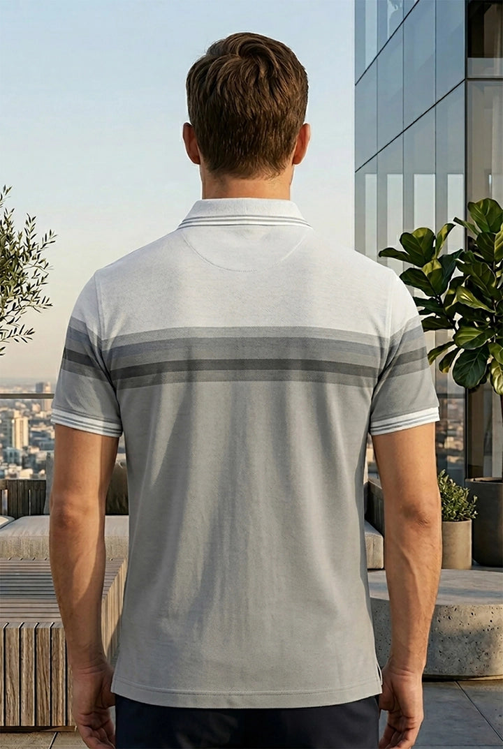 Meduim Grey Half Sleeve Polo T-Shirt for Men