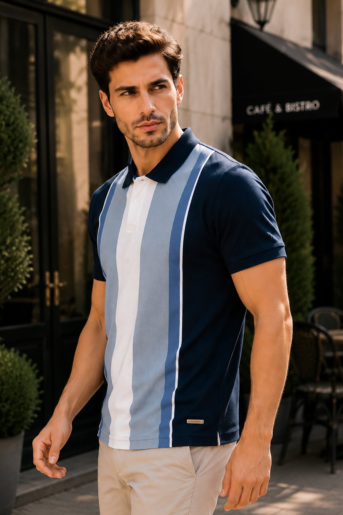 Navy Half Sleeve Polo T-Shirt for Men