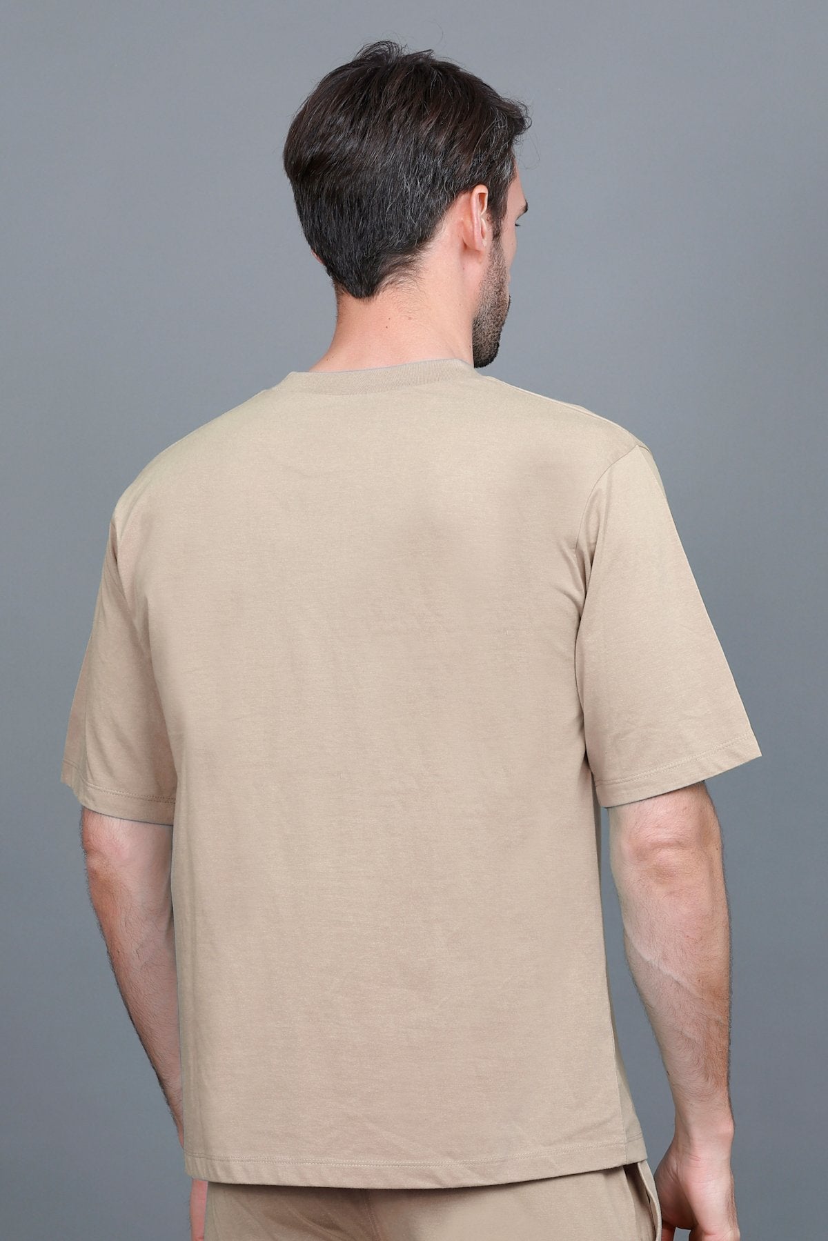 Beige Oversized T-Shirt for Men