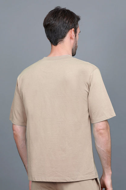 Beige Oversized T-Shirt for Men