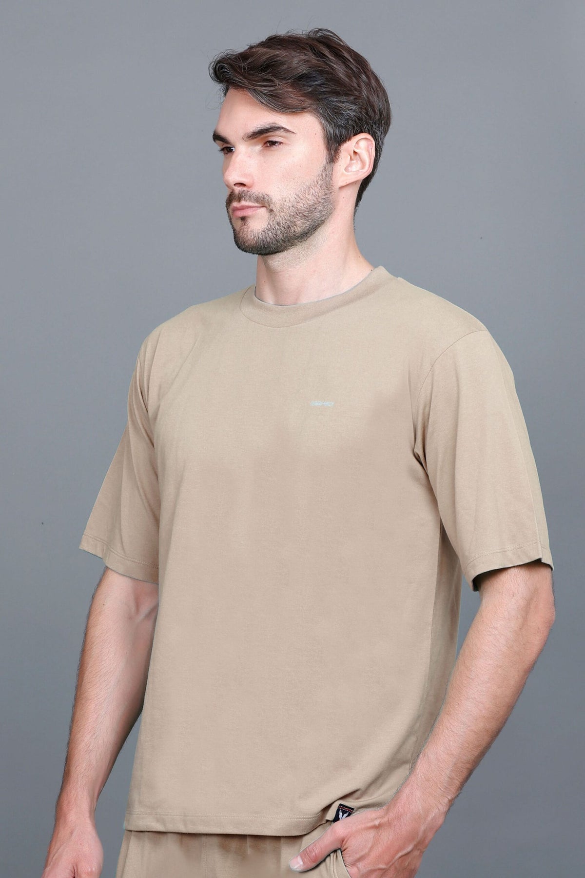 Beige Oversized T-Shirt for Men