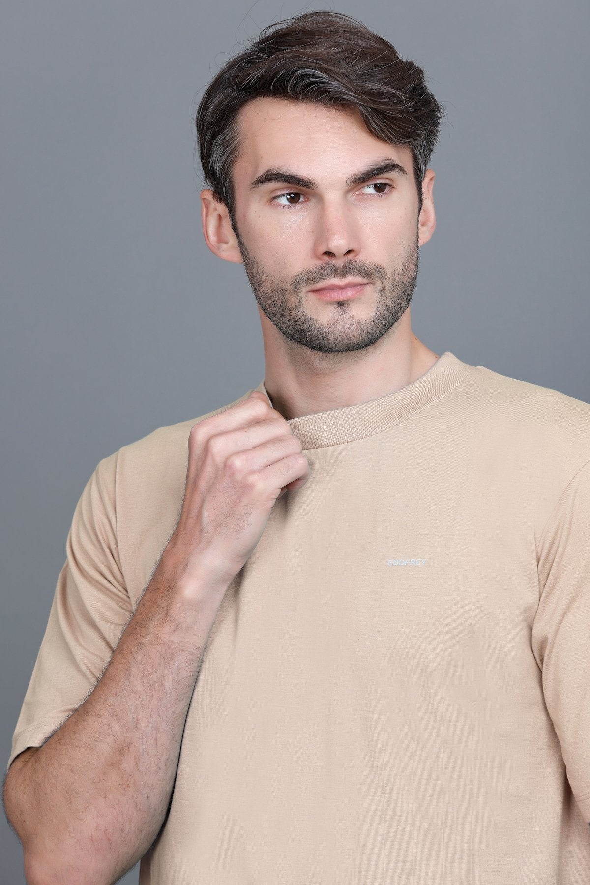 Beige Oversized T-Shirt for Men