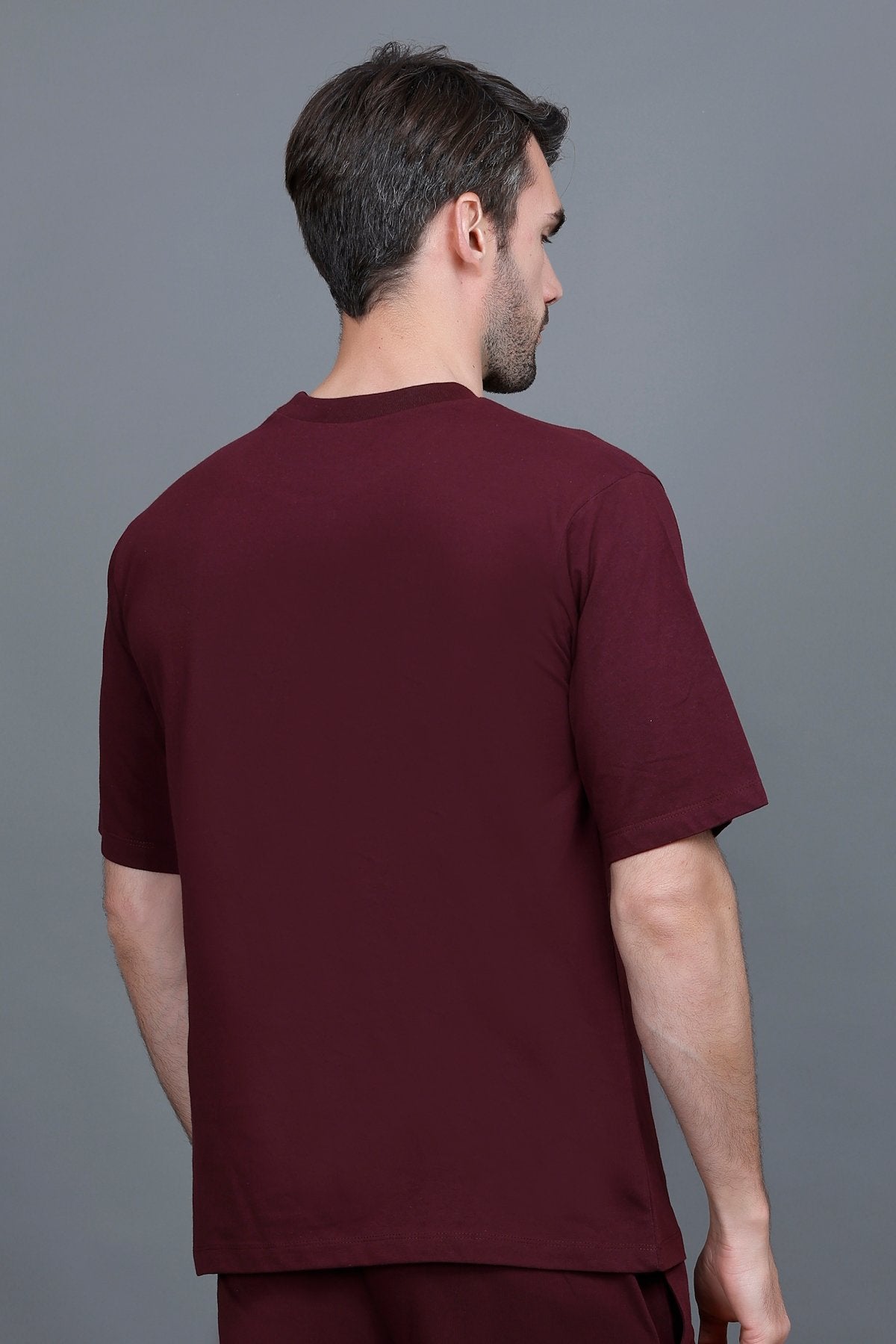 Burgundy Oversized T-Shirt for Men