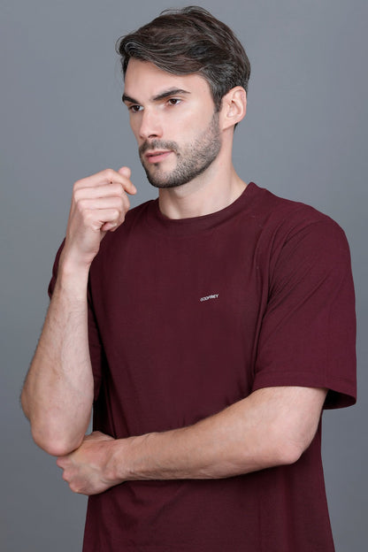 Burgundy Oversized T-Shirt for Men