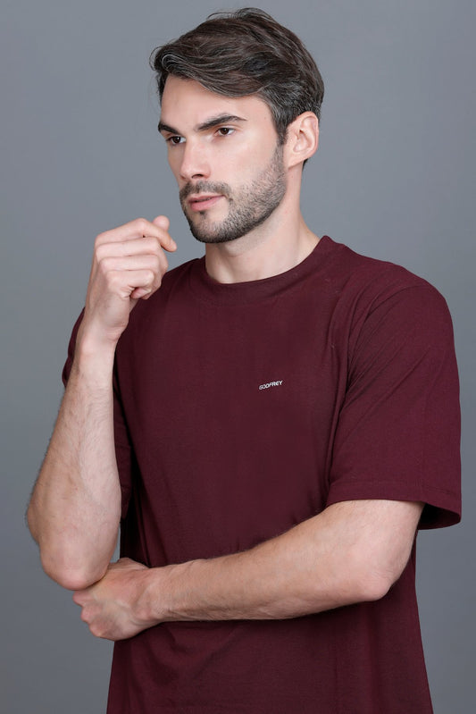 Burgundy Oversized T-Shirt for Men