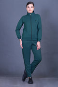Teal Cotton Fleece Winter Track suit for Women