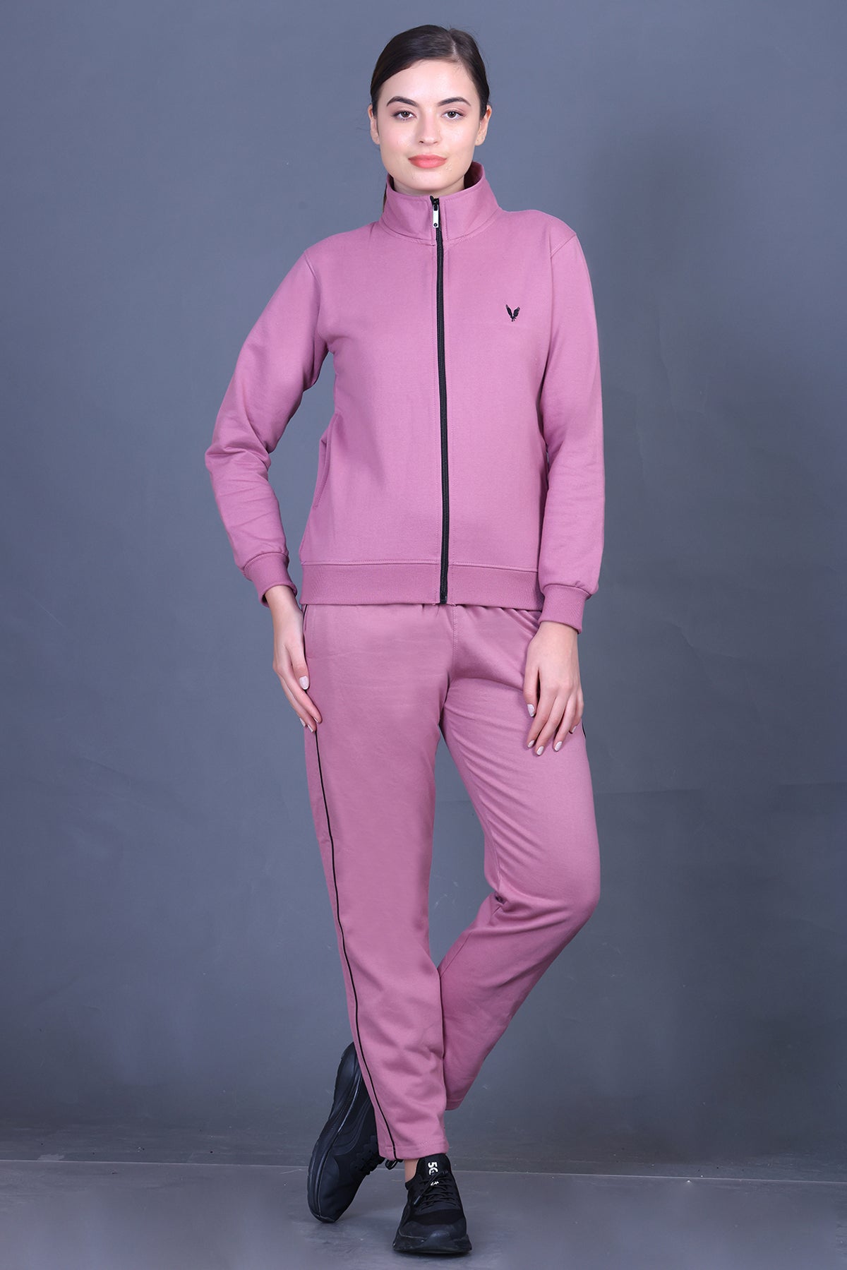 Rose Cotton Fleece Winter Track suit for Women