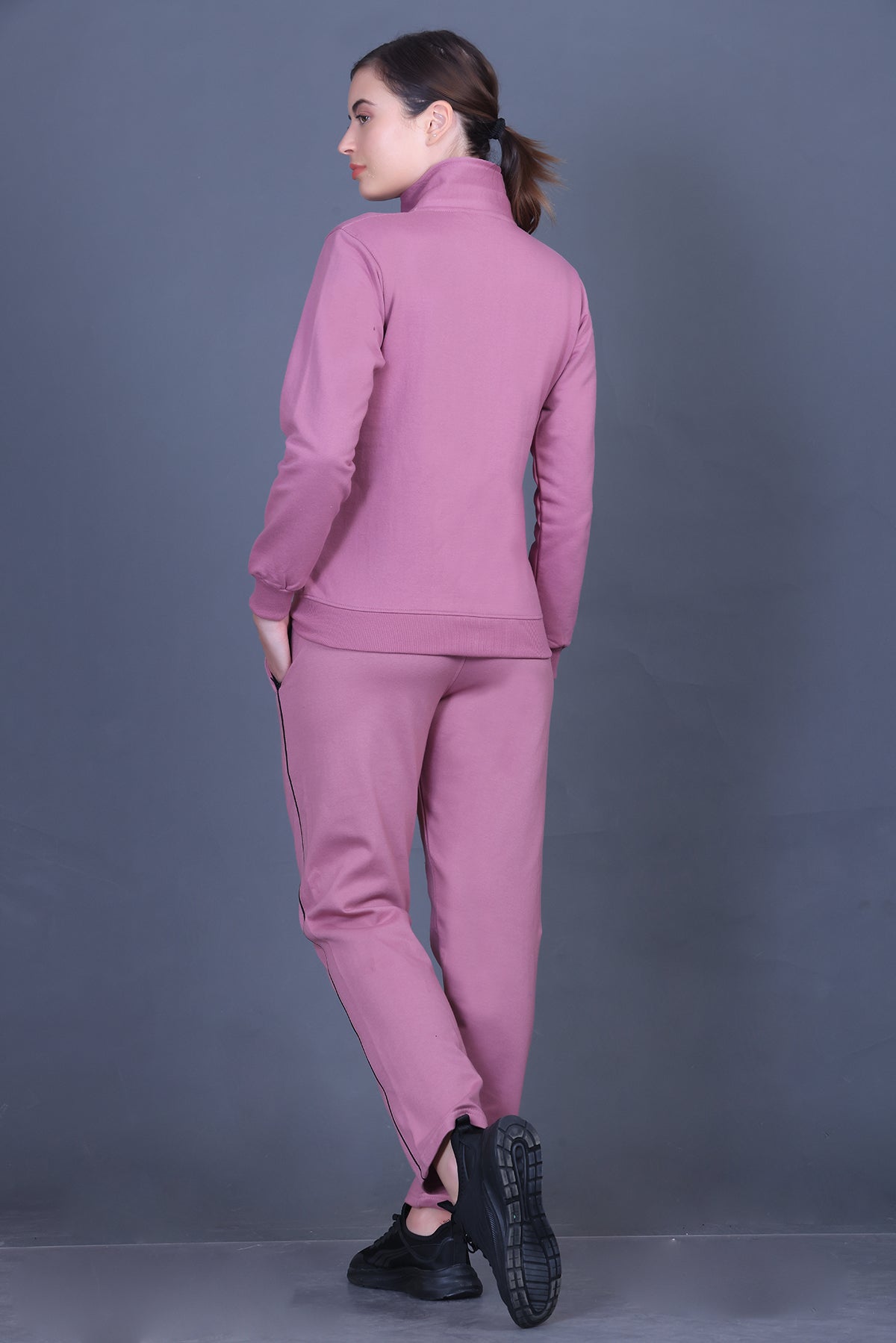 Rose Cotton Fleece Winter Track suit for Women