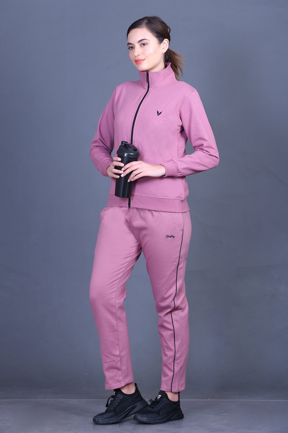 Rose Cotton Fleece Winter Track suit for Women