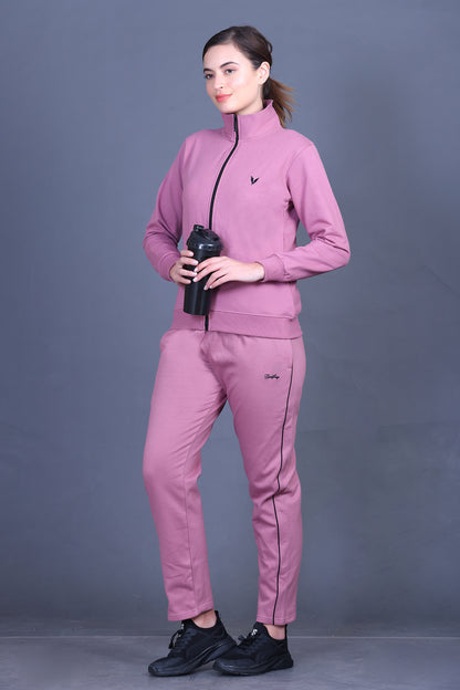 Rose Cotton Fleece Winter Track suit for Women