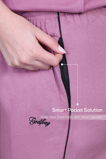 Rose Cotton Fleece Winter Track suit for Women