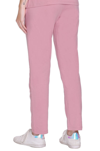 Rose Solid Cotton Pyjama For Women