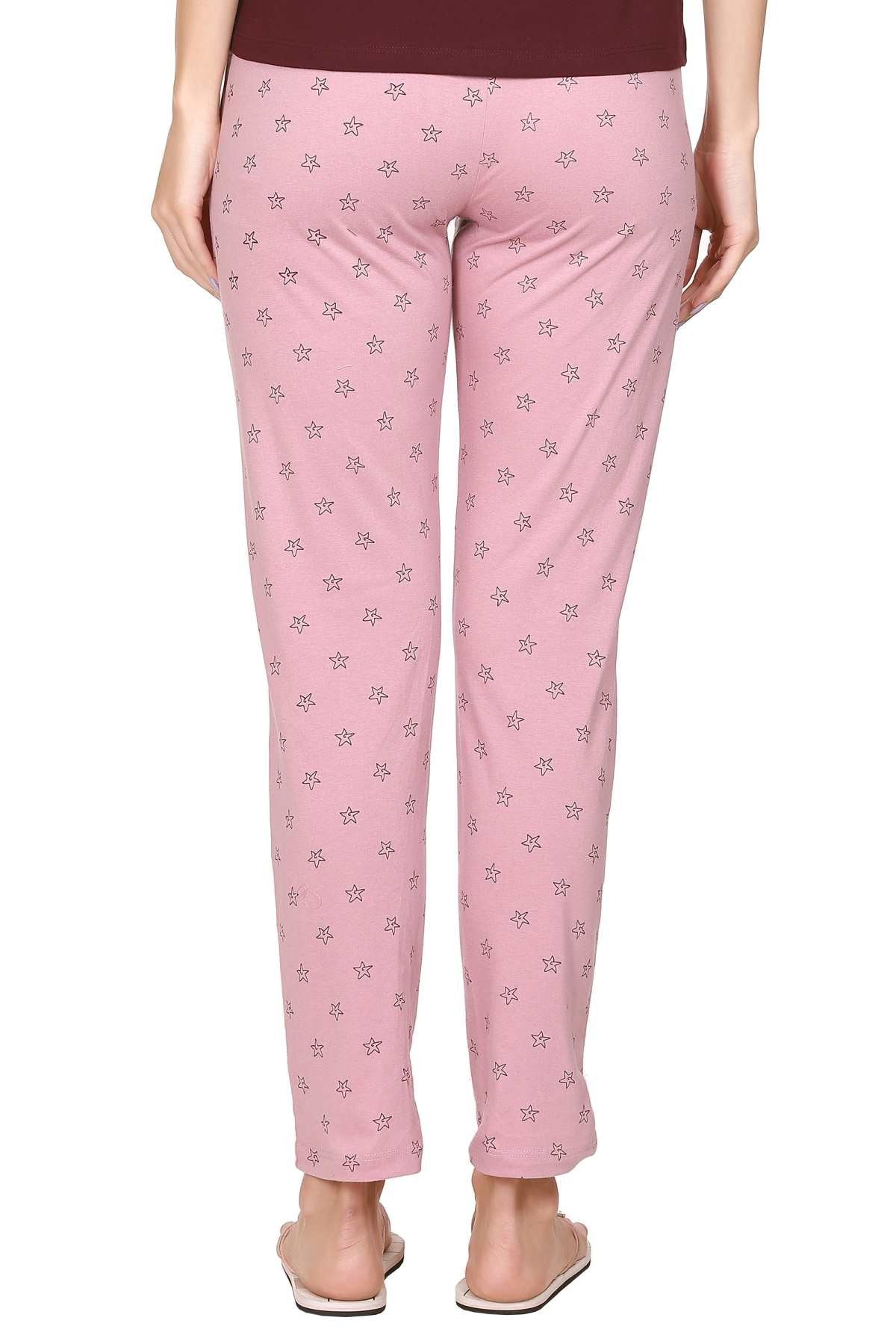 Rose Printed Cotton Pyjamas For Women