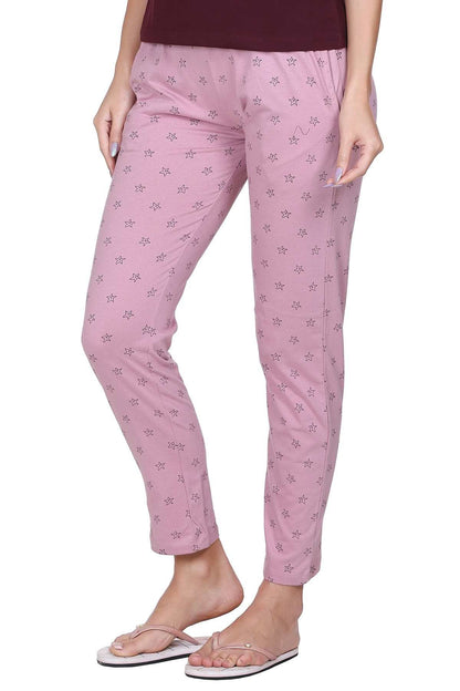 Rose Printed Cotton Pyjamas For Women