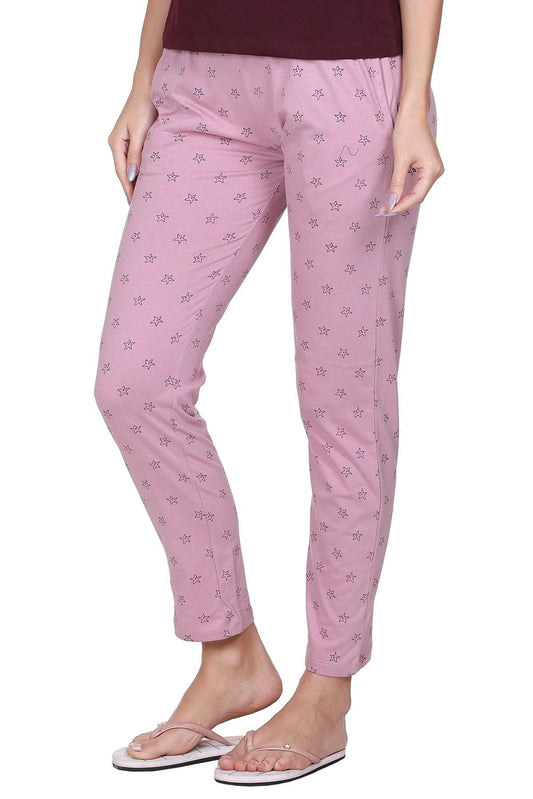 Rose Printed Cotton Pyjamas For Women