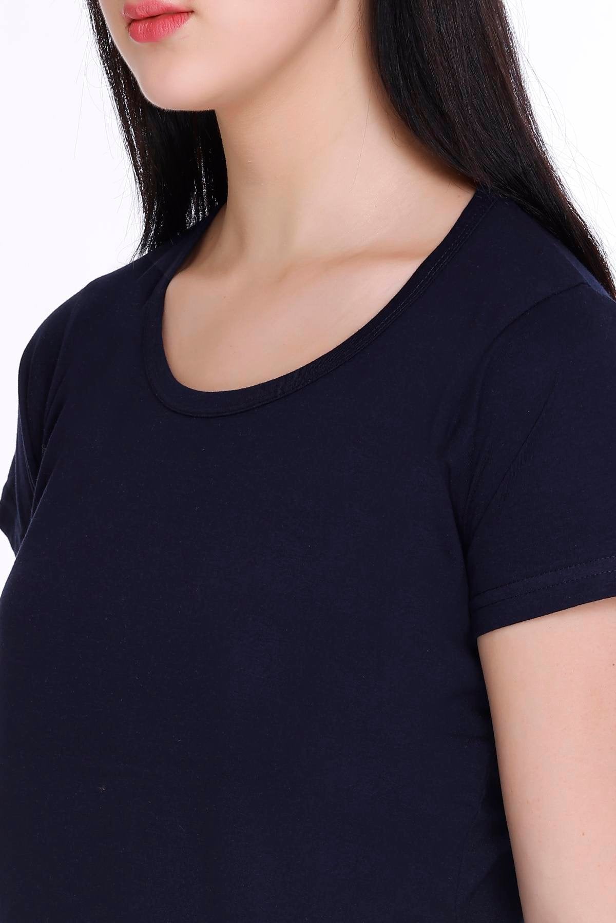 Navy Plain Co-Ord Set For Women