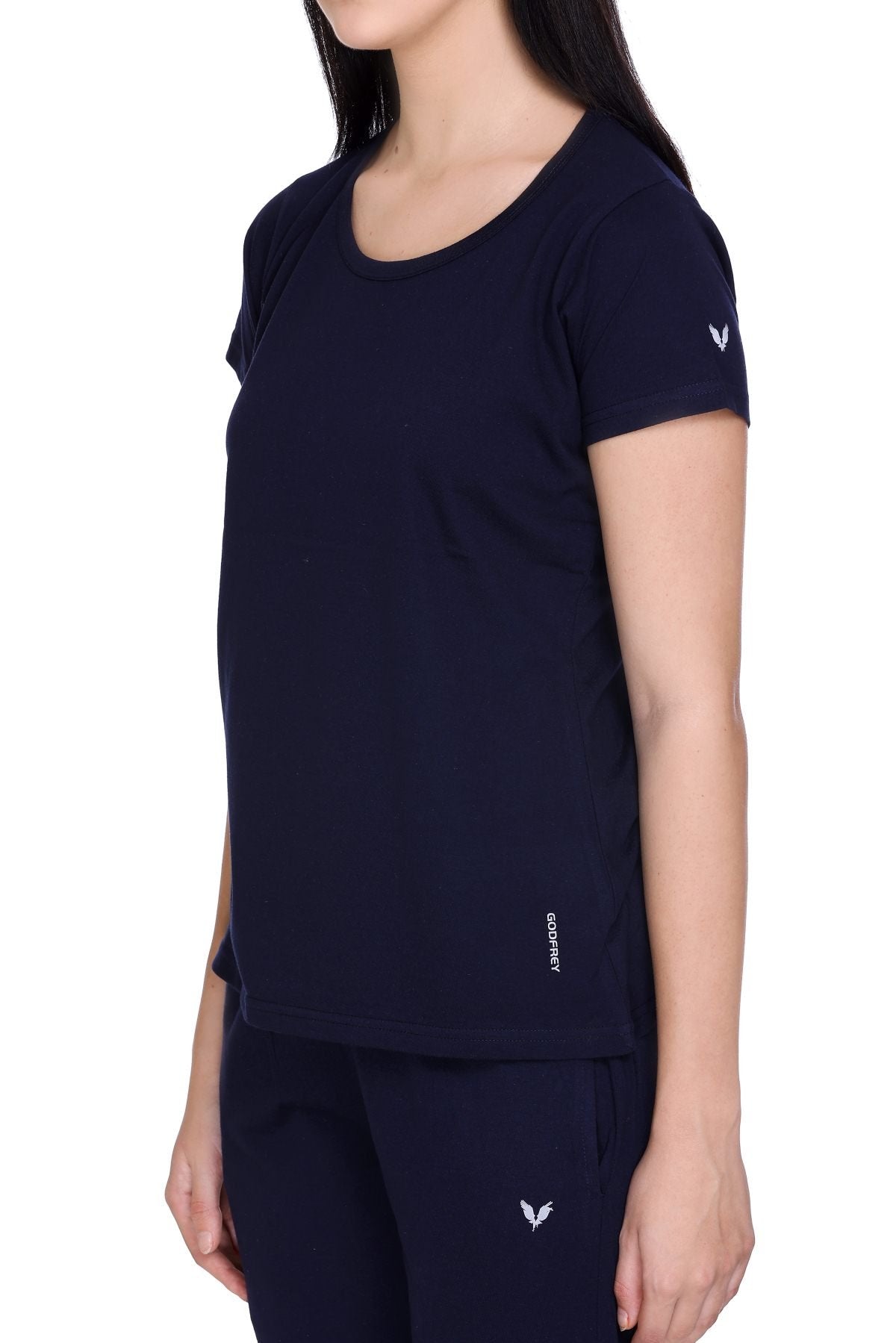 Navy Plain Co-Ord Set For Women