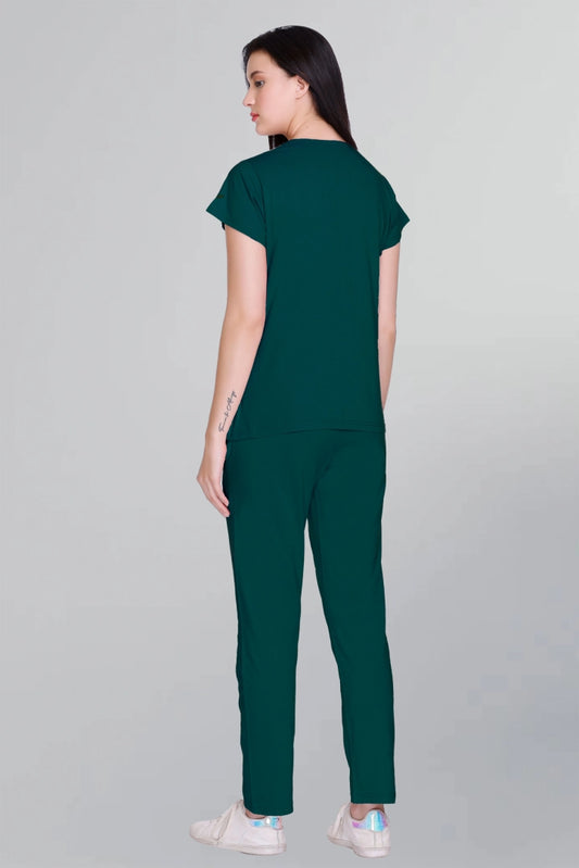 Turquoise Plain Co-Ord Set For Women