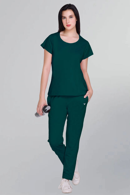 Turquoise Plain Co-Ord Set For Women