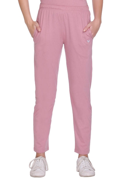 Rose Pink Plain Co-ord Sets Women
