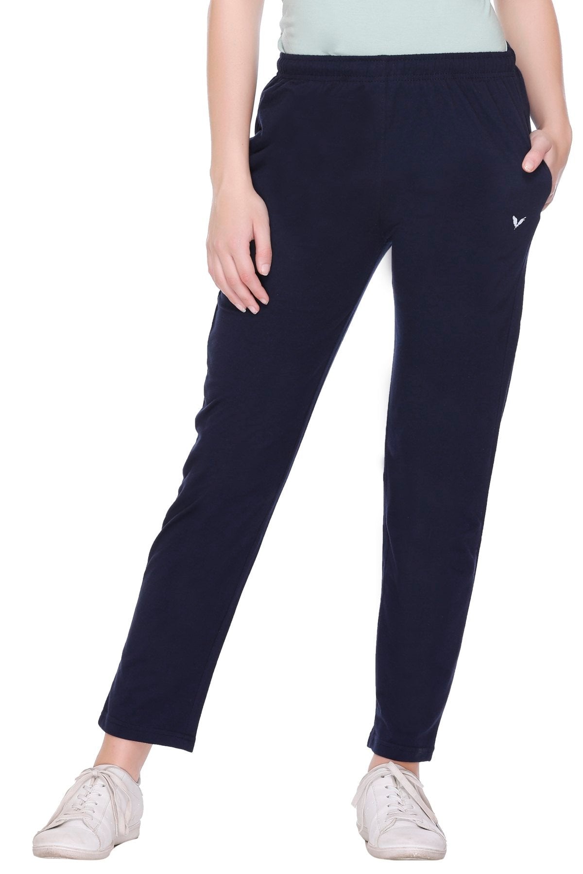 Pista Navy Plain Pajama Set For Women