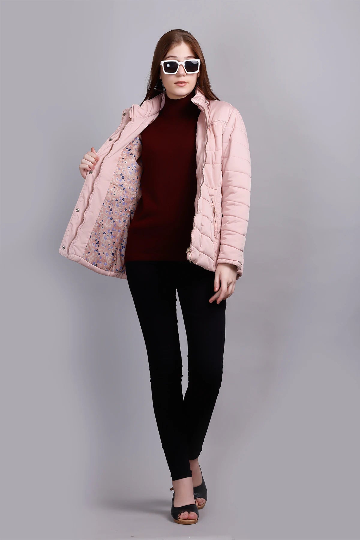 Wine Woolen Turtle Neck Sweater Vest Women