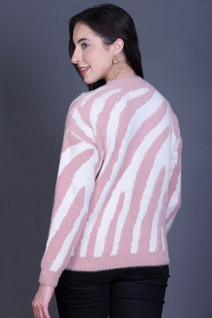 Onion Full Sleeve Woolen Round Neck Sweater For Women