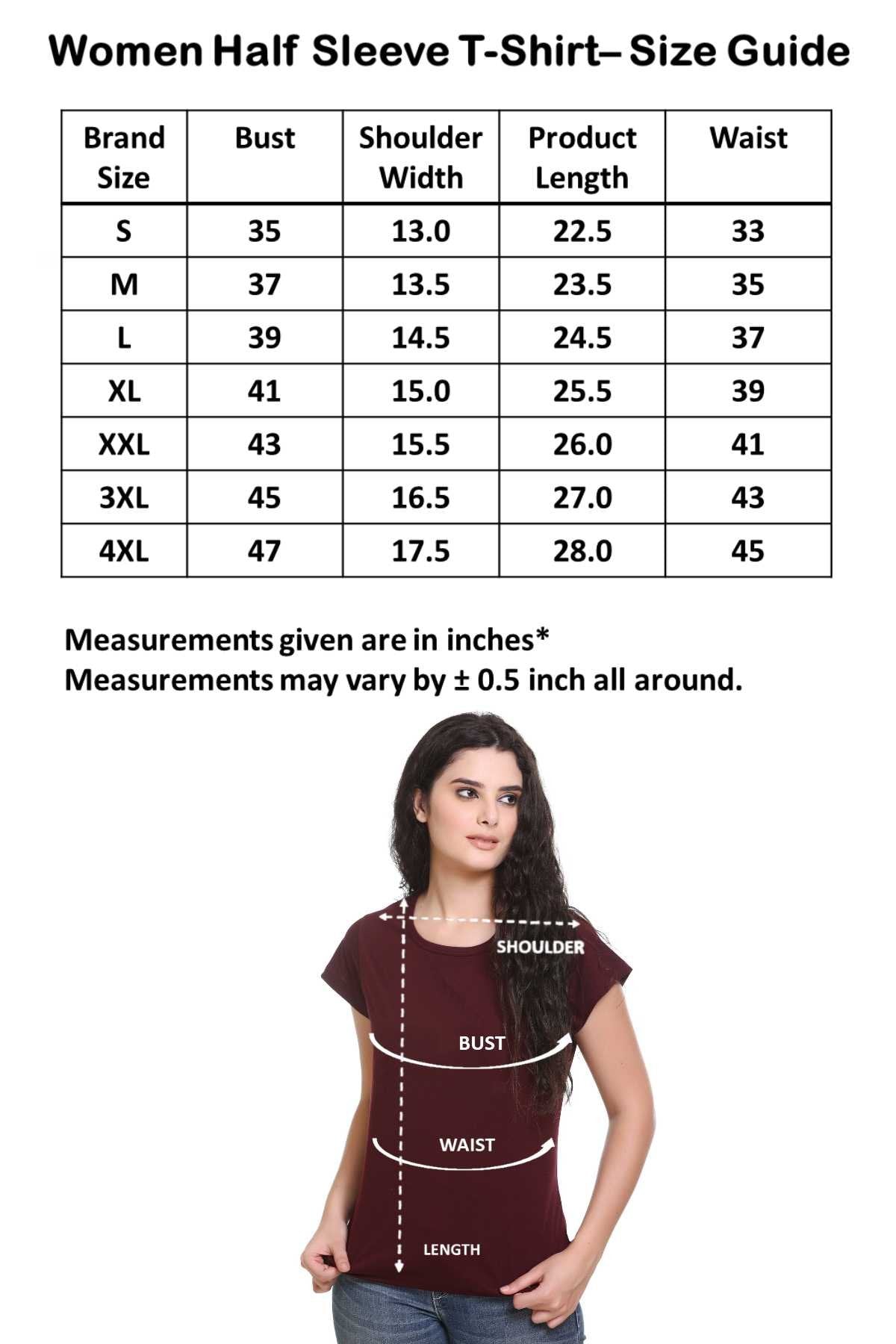 Women Solid Burgundy Cotton Round Neck T-Shirt