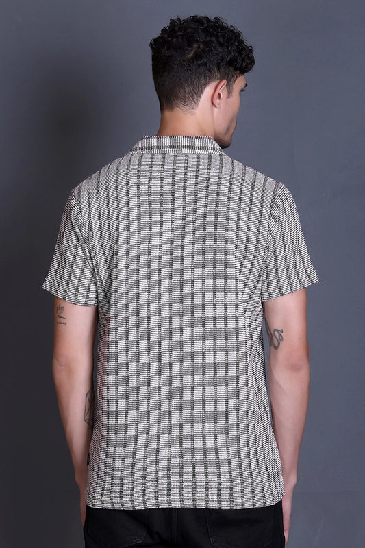 Olive Cuban Collar Shirt For Men