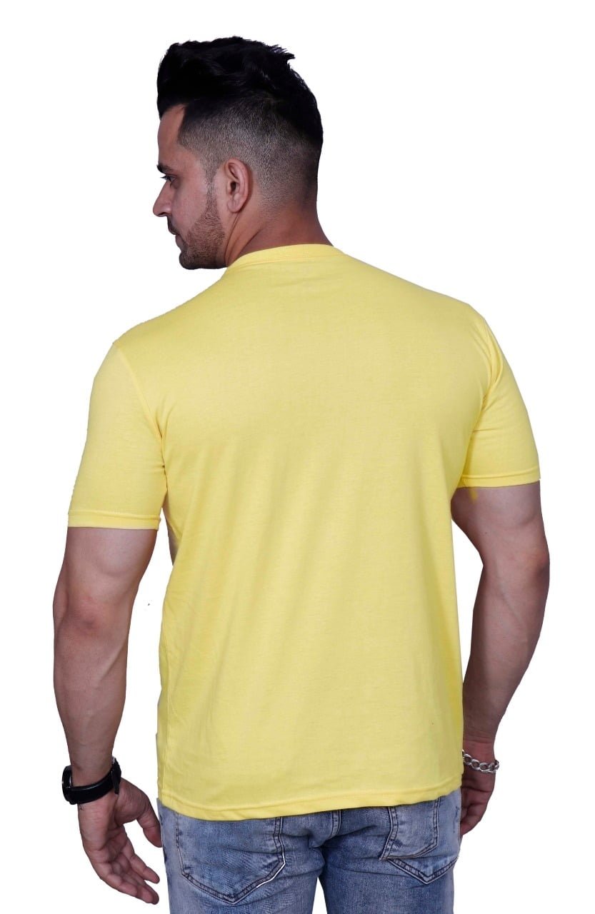 Godfrey Eco Blonde Yellow Printed Round Neck T-Shirt