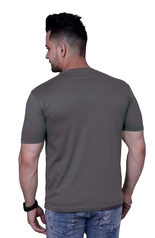 Godfrey Eco Dark Grey Printed Round Neck T-Shirt